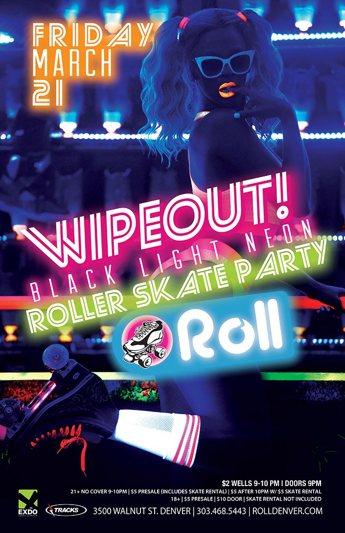 Roll - Wipeout! Neon Blacklight Skate